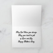 Carte de vacances de la fille mère accolade (Intérieur)