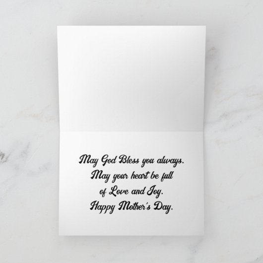 Carte de vacances de la fille mère accolade (Intérieur)