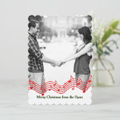 Carte de vacances de la musique de Noël rouge (Debout devant)