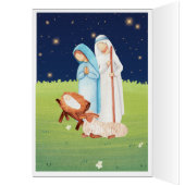 Carte de vacances de la Nativité à Dieu Carte de v (Intérieur (Gauche))