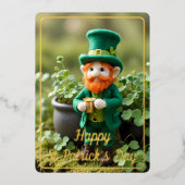 Carte de vacances de la Saint Patrick de la Saint- (Recto)