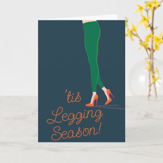 Carte de vacances de la saison de Legging (Fleur jaune)