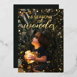 Carte de vacances de la saison de Wonder Gold Foil