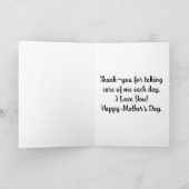 Carte de vacances de la silhouette de mère et d'en (Intérieur)