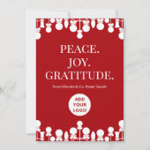 Carte de vacances de la société | Message personna (Devant)