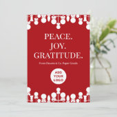 Carte de vacances de la société | Message personna (Debout devant)