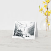 Carte de vacances de la sorcière du solstice d'hiv (Fleur jaune)