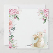 Carte de vacances de lapin adorable (Dos)