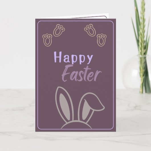 Carte de vacances de lapin mignon (Devant)