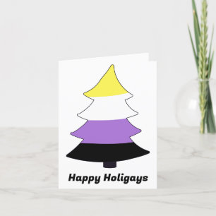 Carte de vacances de l'arbre de Holigay de fierté 