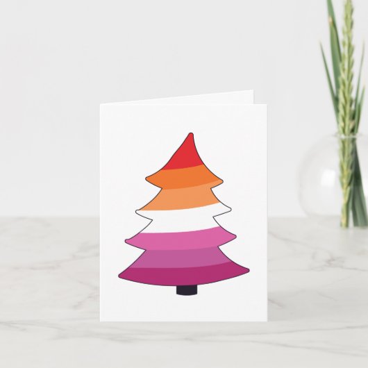 Carte de vacances de l'arbre de Holigay de la fier (Devant)