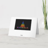 Carte de vacances de l'arbre de Noël d'arc-en-ciel (Dos)