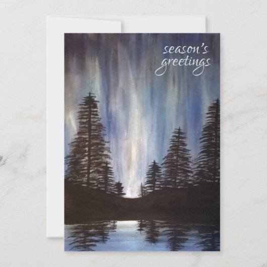 Carte de vacances de l'aurore de forêt (Devant)