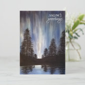 Carte de vacances de l'aurore de forêt (Debout devant)