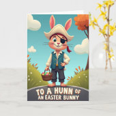 Carte de vacances de l'aventure de lapin (Fleur jaune)