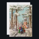 Carte de vacances de l'église de Noël vintage<br><div class="desc">Eglise de Noël vintage.</div>