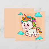 Carte de vacances de Licorne (Devant / Derrière)