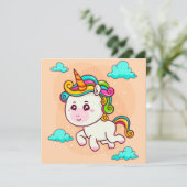 Carte de vacances de Licorne (Debout devant)