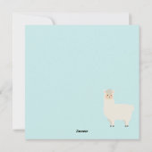 Carte de vacances de Llama (Dos)