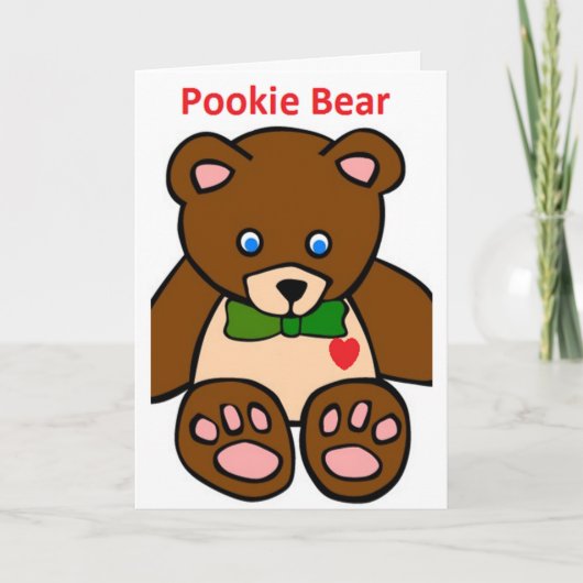 Carte de vacances de l'ours Pookie (Devant)