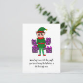 Carte de vacances de lutin amical (Debout devant)