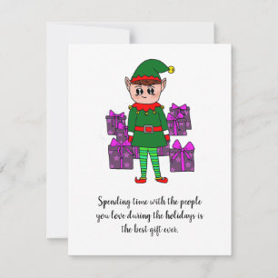 Carte de vacances de lutin amical