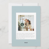 Carte de vacances de luxe moderne avec photo de fa (Dos)