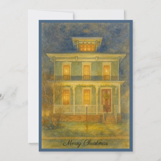 Carte de vacances de maison victorienne (Devant)
