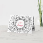 Carte de vacances de mandala de Noël (Devant)