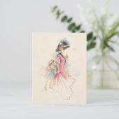 Carte de vacances de mère et fille victoriennes so (Debout devant)