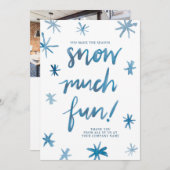 Carte de vacances de neige très amusante (Devant / Derrière)