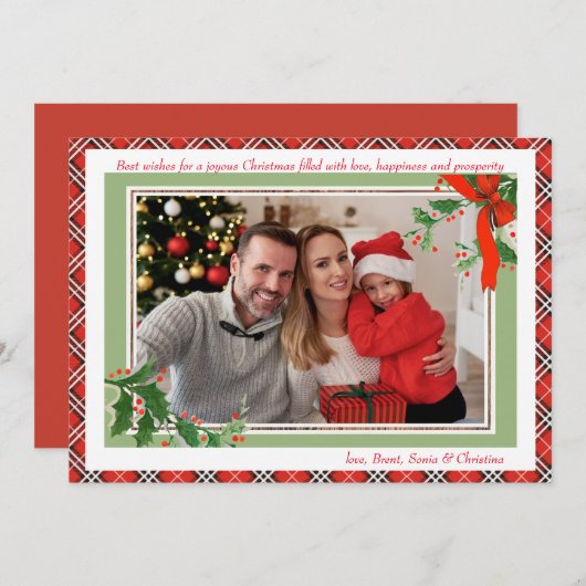 Carte de vacances de Noël (Devant / Derrière)