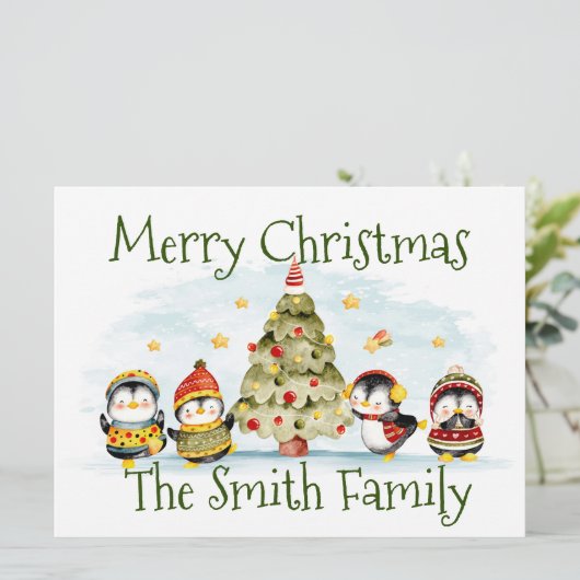 Carte de vacances de Noël (Debout devant)