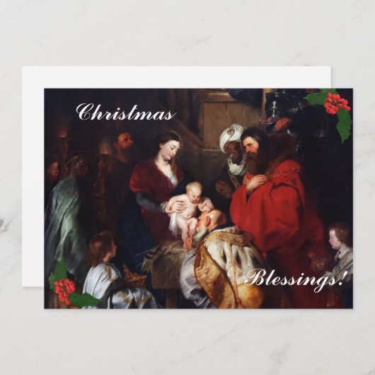 Carte de vacances de Noël (Devant / Derrière)