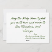 Carte de vacances de Noël (Dos)