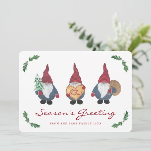 Carte de vacances de Noël (Debout devant)