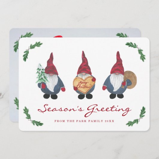 Carte de vacances de Noël (Devant / Derrière)