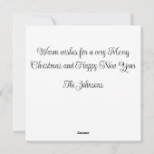 Carte de vacances de Noël (Dos)