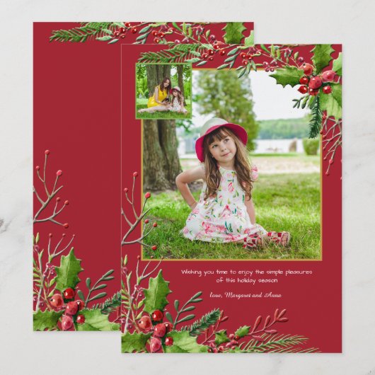 Carte de vacances de Noël (Devant / Derrière)