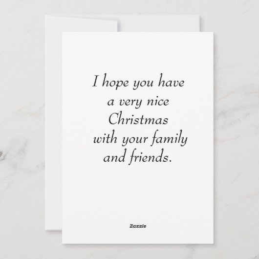 Carte de vacances de Noël (Dos)