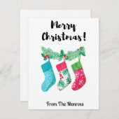 Carte de vacances de Noël (Devant / Derrière)