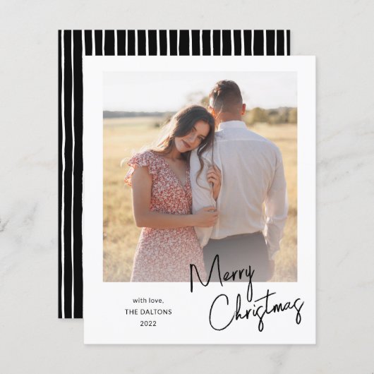 Carte de vacances de Noël à budget simple (Devant / Derrière)