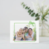 Carte de vacances de Noël à cadre simple (Debout devant)