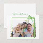 Carte de vacances de Noël à cadre simple (Devant / Derrière)
