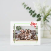 Carte de vacances de Noël à cadre simple (Debout devant)