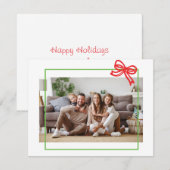 Carte de vacances de Noël à cadre simple (Devant / Derrière)