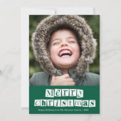 carte de vacances de Noël à écriture blanche (Devant)