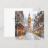 Carte de vacances de Noël à Londres (Devant / Derrière)