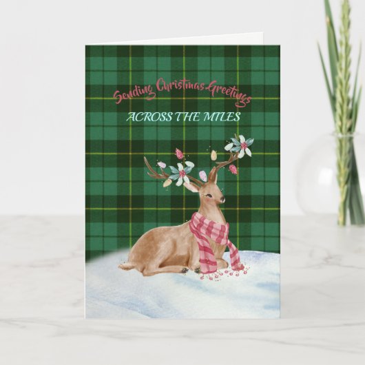 Carte de vacances de Noël à motif tartan Wallace G (Devant)