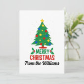 Carte de vacances de Noël à plat (Debout devant)